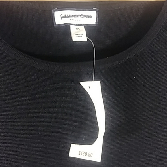 Charter Club woman black 3/4 Slv dress 1X - Picture 5 of 6